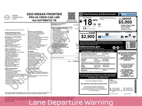 Used 2025 Nissan Frontier PRO-4X w/ Pro Convenience Package image 8