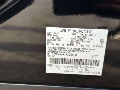 Used 2018 Ford Explorer Limited w/ Equipment Group 301A AWD/4WD image 27