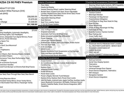 New 2026 MAZDA CX-90 Plug-In Hybrid w/ Premium Plus image 23