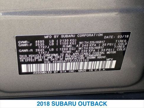 Used 2018 Subaru Outback 2.5i Premium image 26