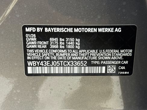 New 2026 BMW i7 eDrive50 w/ M Sport Package image 19