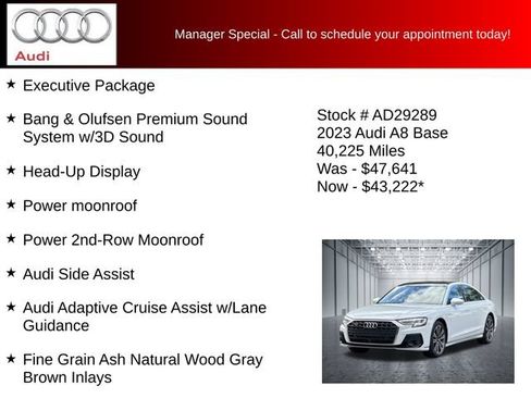 Used 2023 Audi A8 L 3.0T w/ Comfort Plus Package AWD/4WD image 10