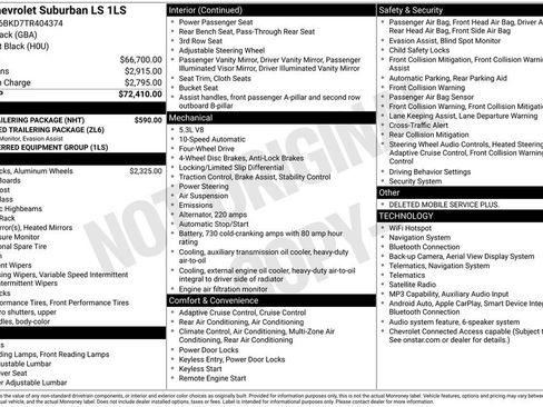 New 2026 Chevrolet Suburban LS w/ Max Trailering Package AWD/4WD image 43