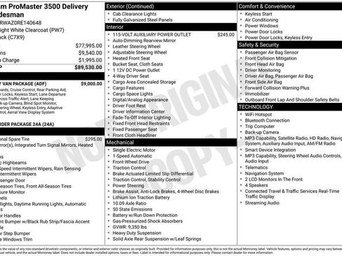 Used 2024 RAM ProMaster 3500 w/ Delivery Van Package FWD image 45