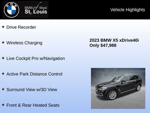 Used 2023 BMW X5 xDrive40i w/ Premium Package image 24