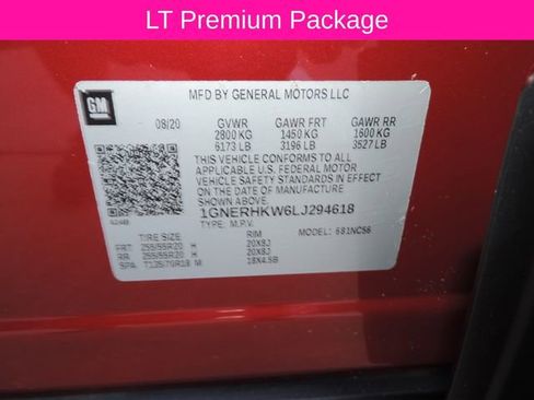 Used 2020 Chevrolet Traverse LT w/ LT Premium Package image 16