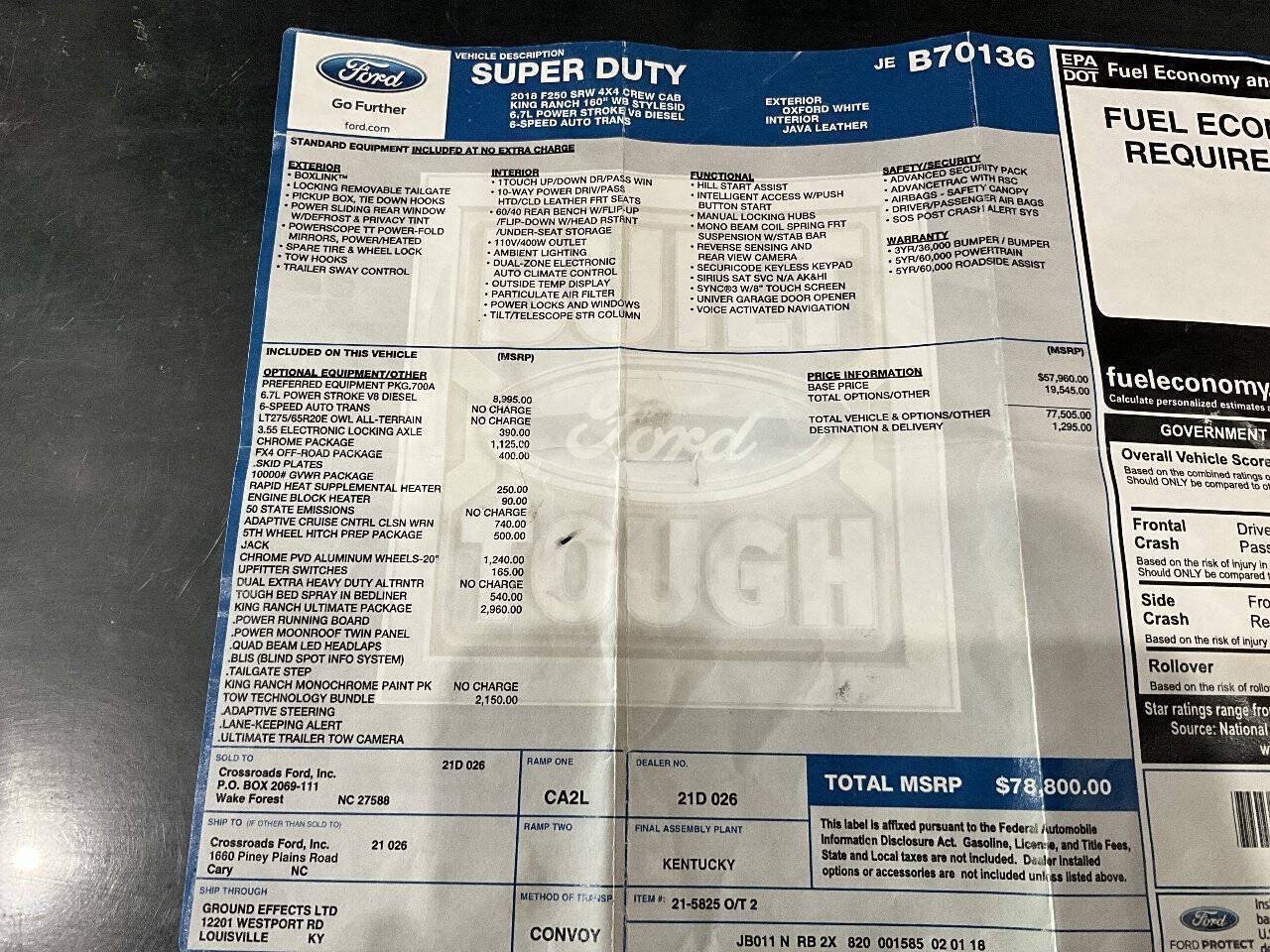 Used 2018 Ford F250 King Ranch w/ King Ranch Ultimate Package AWD/4WD image 26