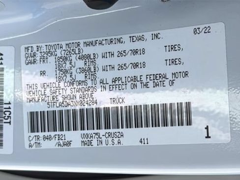 Used 2022 Toyota Tundra SR5 w/ SR5 Convenience Package AWD/4WD image 30
