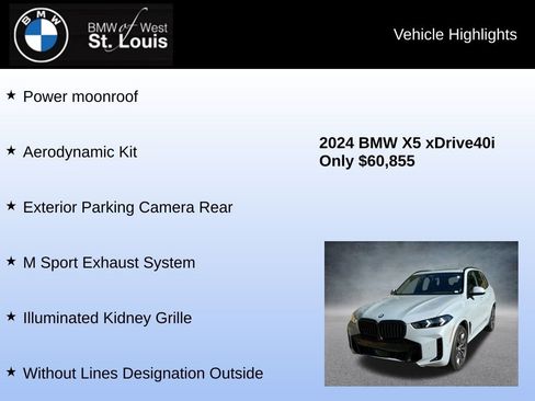 Used 2024 BMW X5 xDrive40i w/ M Sport Package image 24