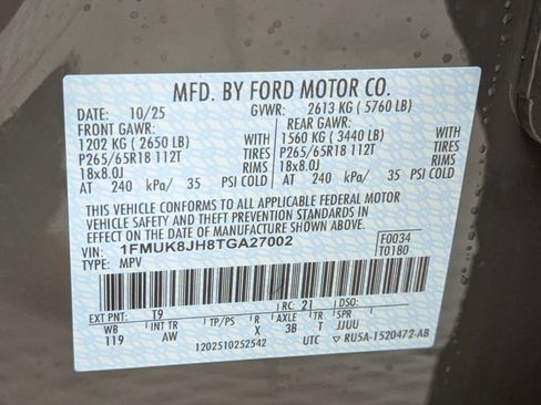 New 2026 Ford Explorer Tremor w/ Tremor Convenience Package image 19