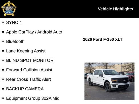 New 2026 Ford F150 XLT w/ Equipment Group 302A MID AWD/4WD image 2