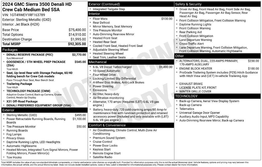 Used 2024 GMC Sierra 3500 Denali w/ Denali Reserve Package AWD/4WD image 35