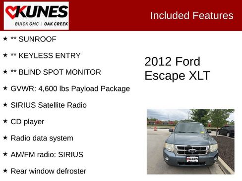 Used 2012 Ford Escape XLT AWD/4WD image 2
