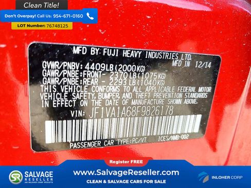 Used 2015 Subaru WRX Sedan 4 Door image 16