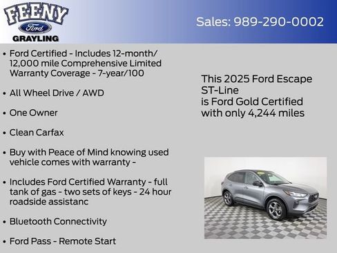 Certified 2025 Ford Escape ST-Line w/ Tech Pack #1 image 5