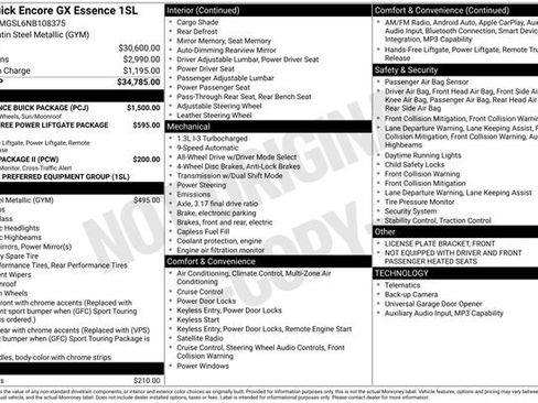 Used 2022 Buick Encore GX Essence w/ Experience Buick Package AWD/4WD image 19