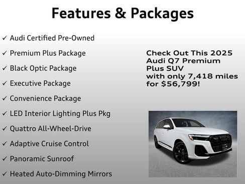 Used 2025 Audi Q7 3.0T Premium Plus w/ Premium Plus Package AWD/4WD image 4