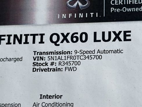Certified 2026 INFINITI QX60 Luxe w/ Cargo Package FWD image 35
