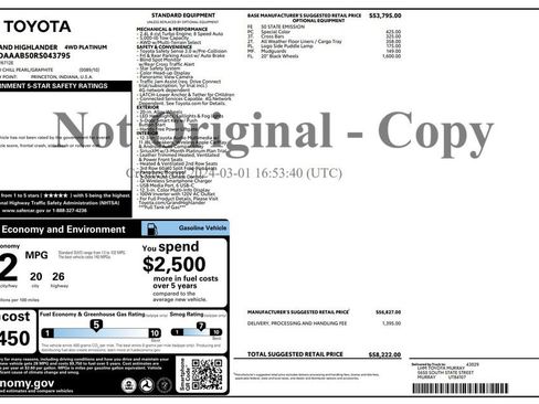 Used 2024 Toyota Grand Highlander Platinum image 3