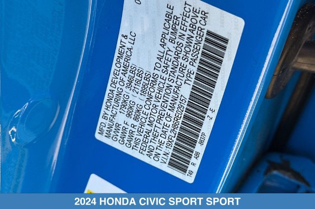 Certified 2024 Honda Civic Sport image 30
