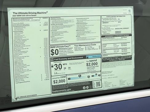 New 2027 BMW 530i xDrive AWD/4WD image 16
