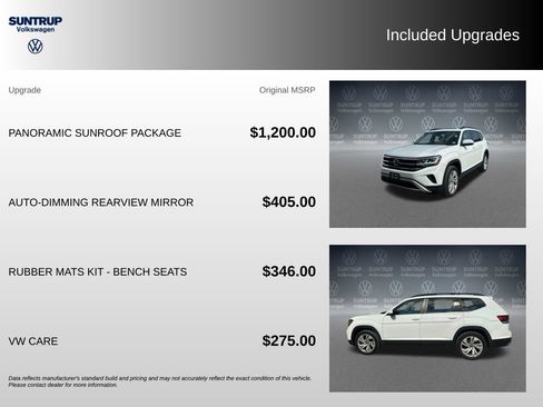 Used 2023 Volkswagen Atlas SE w/ Panoramic Sunroof Package AWD/4WD image 2