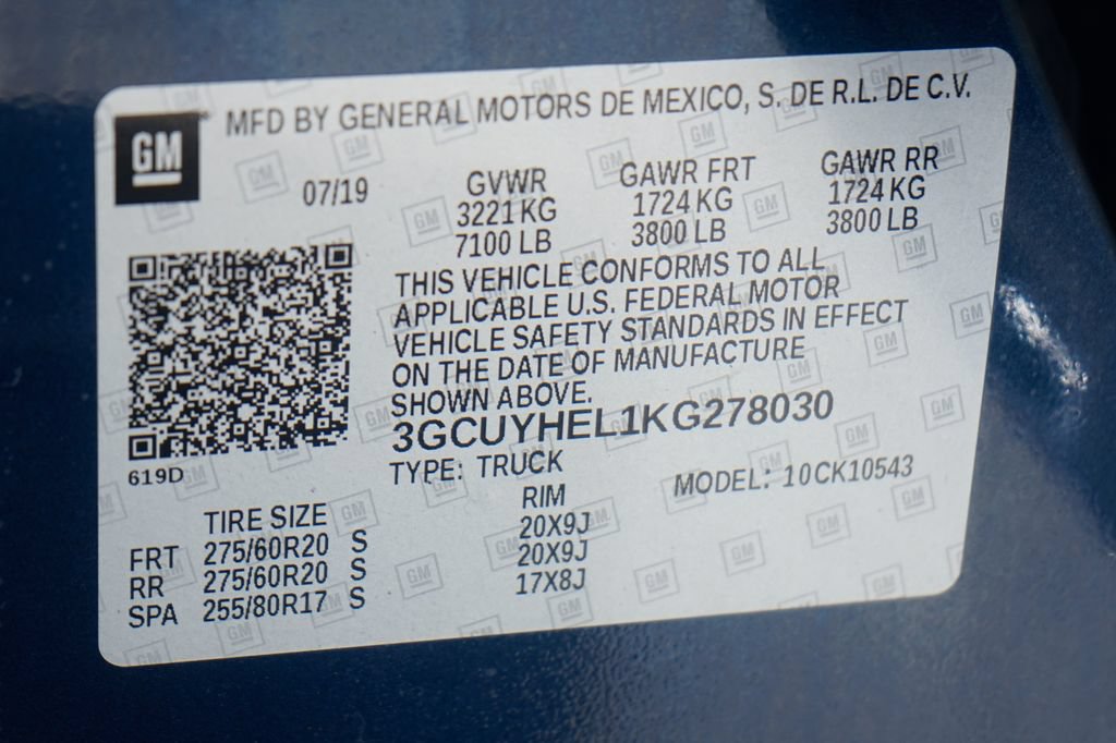 Used 2019 Chevrolet Silverado 1500 High Country AWD/4WD image 56