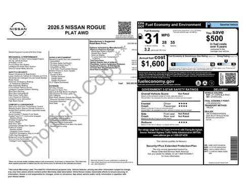 Used 2026 Nissan Rogue Platinum w/ Platinum Premium Package AWD/4WD image 17