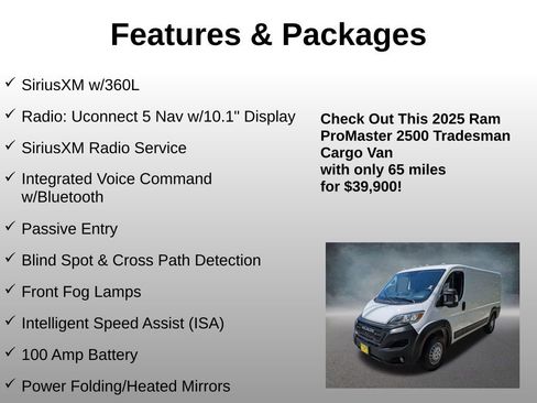 Used 2025 RAM ProMaster 2500 w/ Premium Convenience Group FWD image 8