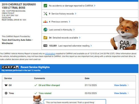 Used 2019 Chevrolet Silverado 1500 LT Trail Boss image 60