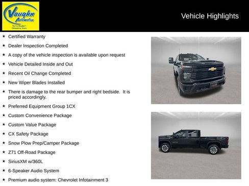 Used 2024 Chevrolet Silverado 2500 Custom w/ Custom Value Package AWD/4WD image 2