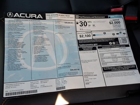 Certified 2026 Acura Integra A-Spec FWD image 16