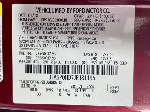 Used 2018 Ford Fusion SE w/ Fusion SE Technology Package image 16