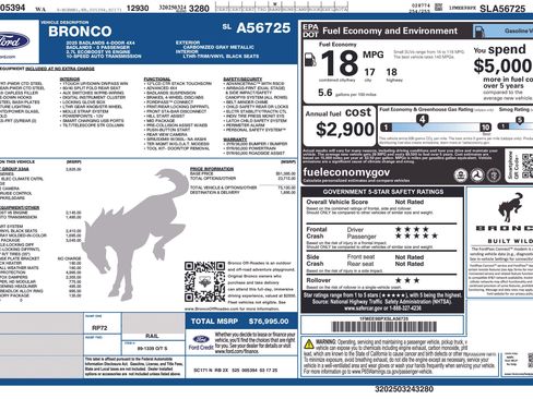 Certified 2025 Ford Bronco Badlands w/ Matte Film Protection Package AWD/4WD image 10