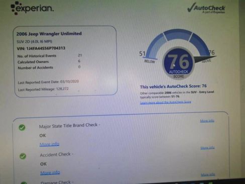 Used 2006 Jeep Wrangler Unlimited Sport image 9