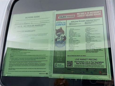 Certified 2020 Jeep Wrangler Unlimited Sport S image 16