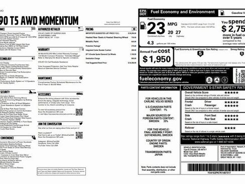 Used 2019 Volvo XC90 T5 Momentum w/ Protection Package image 3