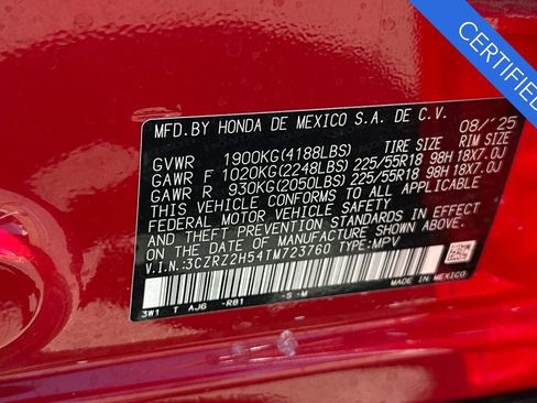 Certified 2026 Honda HR-V Sport image 33
