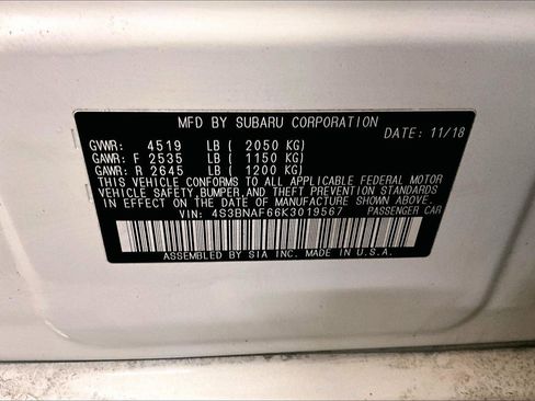 Used 2019 Subaru Legacy 2.5i Premium image 32