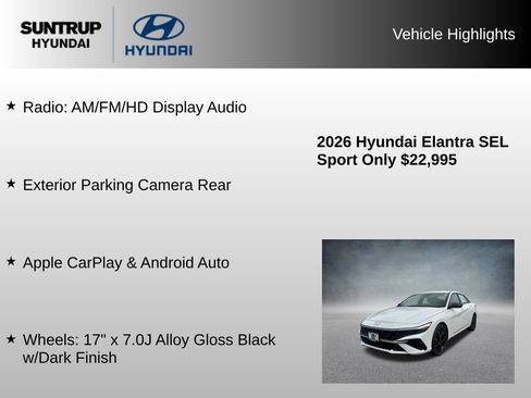 Used 2026 Hyundai Elantra Sport FWD image 7