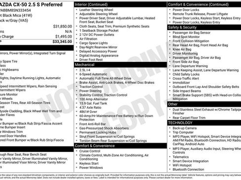 Used 2025 MAZDA CX-50 AWD 2.5 S w/ Preferred Package image 4