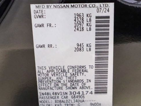 New 2025 Nissan Altima 2.5 S image 28