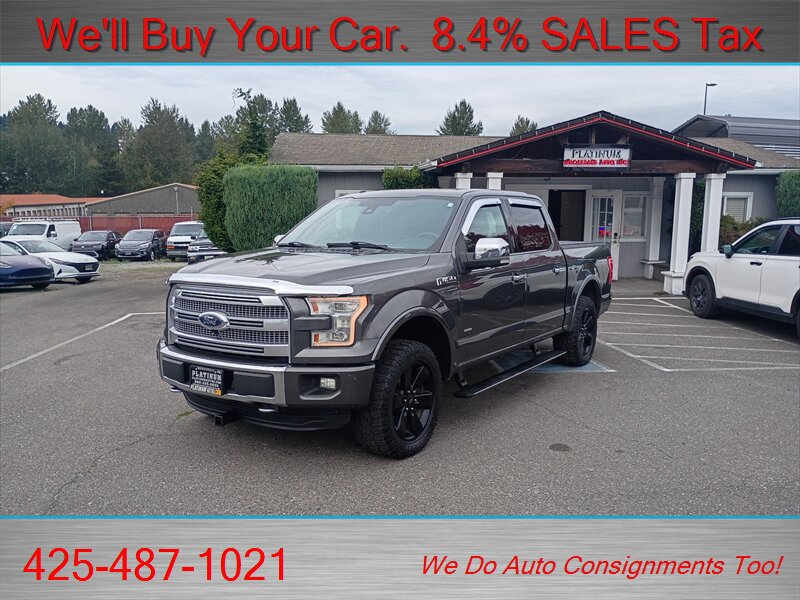 Used 2015 Ford F150 Platinum w/ Equipment Group 701A Luxury AWD/4WD image 1
