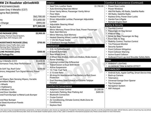 Used 2021 BMW Z4 M40i w/ Shadowloine Package RWD image 27