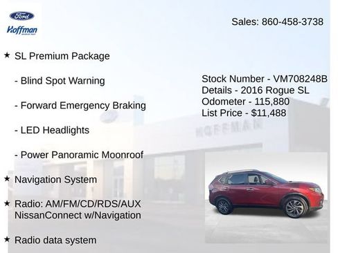 Used 2016 Nissan Rogue SL w/ SL Premium Package AWD/4WD image 5