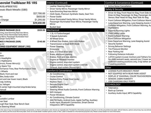 Used 2023 Chevrolet TrailBlazer RS w/ Convenience Package AWD/4WD image 4