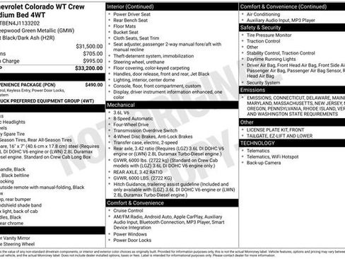 Certified 2018 Chevrolet Colorado W/T w/ WT Convenience Package image 33