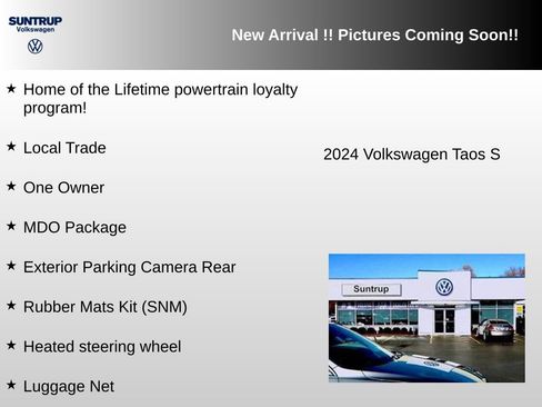 Used 2024 Volkswagen Taos S w/ MDO Package FWD image 2