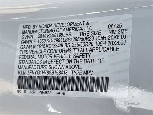 New 2025 Honda Pilot Touring image 29