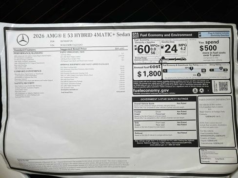 New 2026 Mercedes-Benz E 53 AMG e 4MATIC Sedan image 45